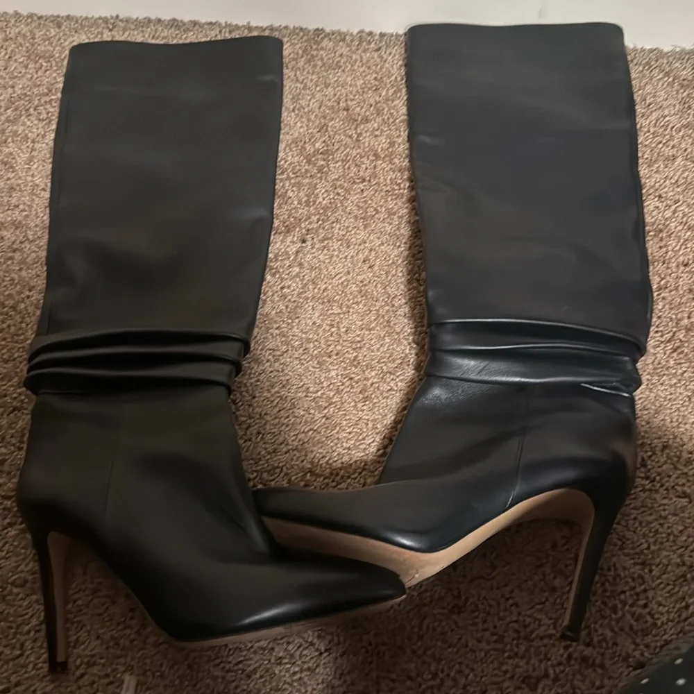 Vince Camuto Leather knee high stiletto boots - Picture 2 of 5